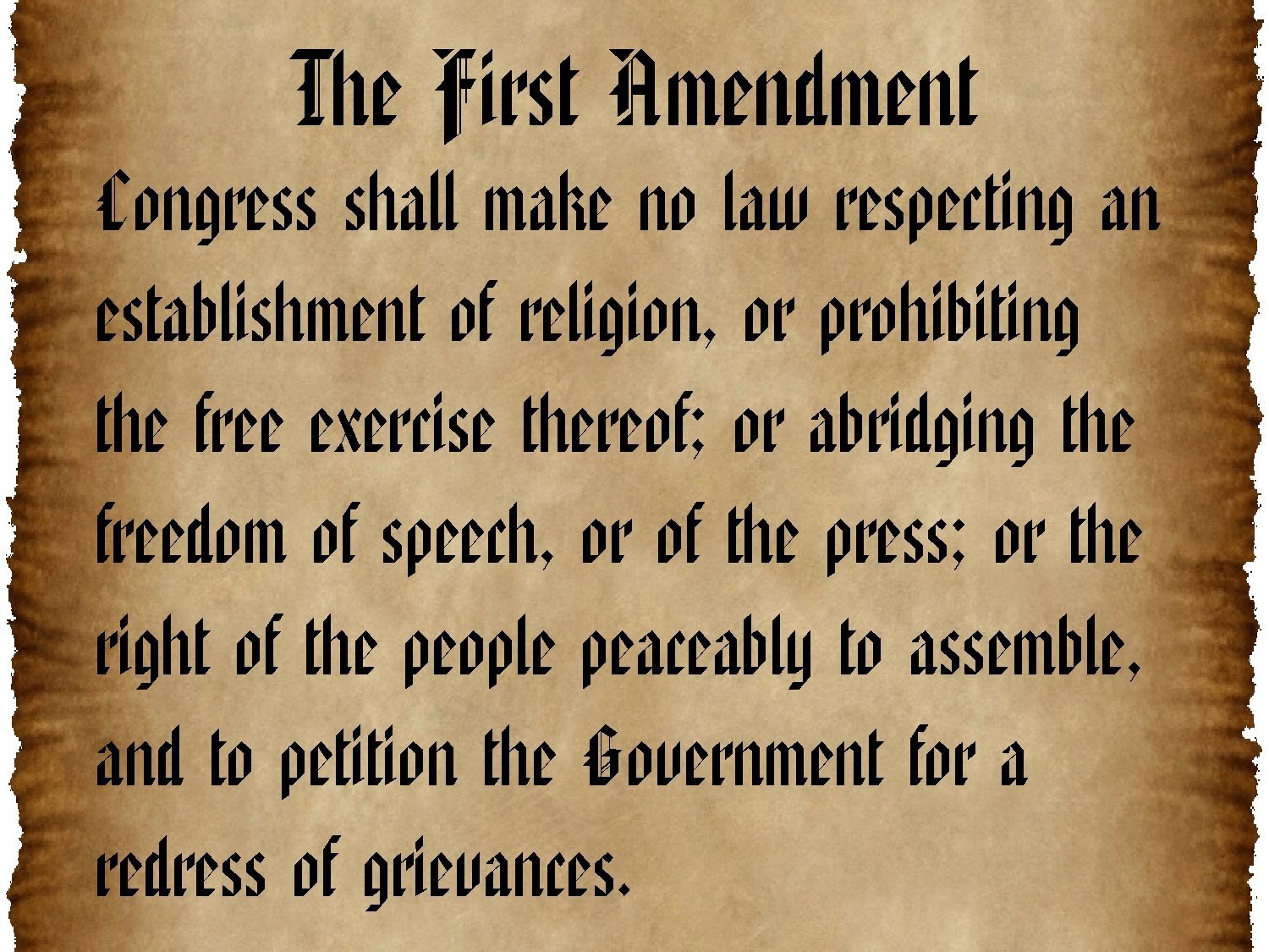 Bill Of Right Amendment 1